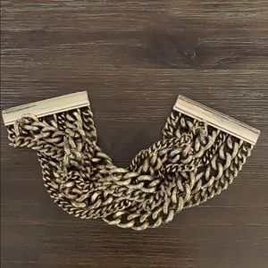 Gold braided chain magnet bracelet